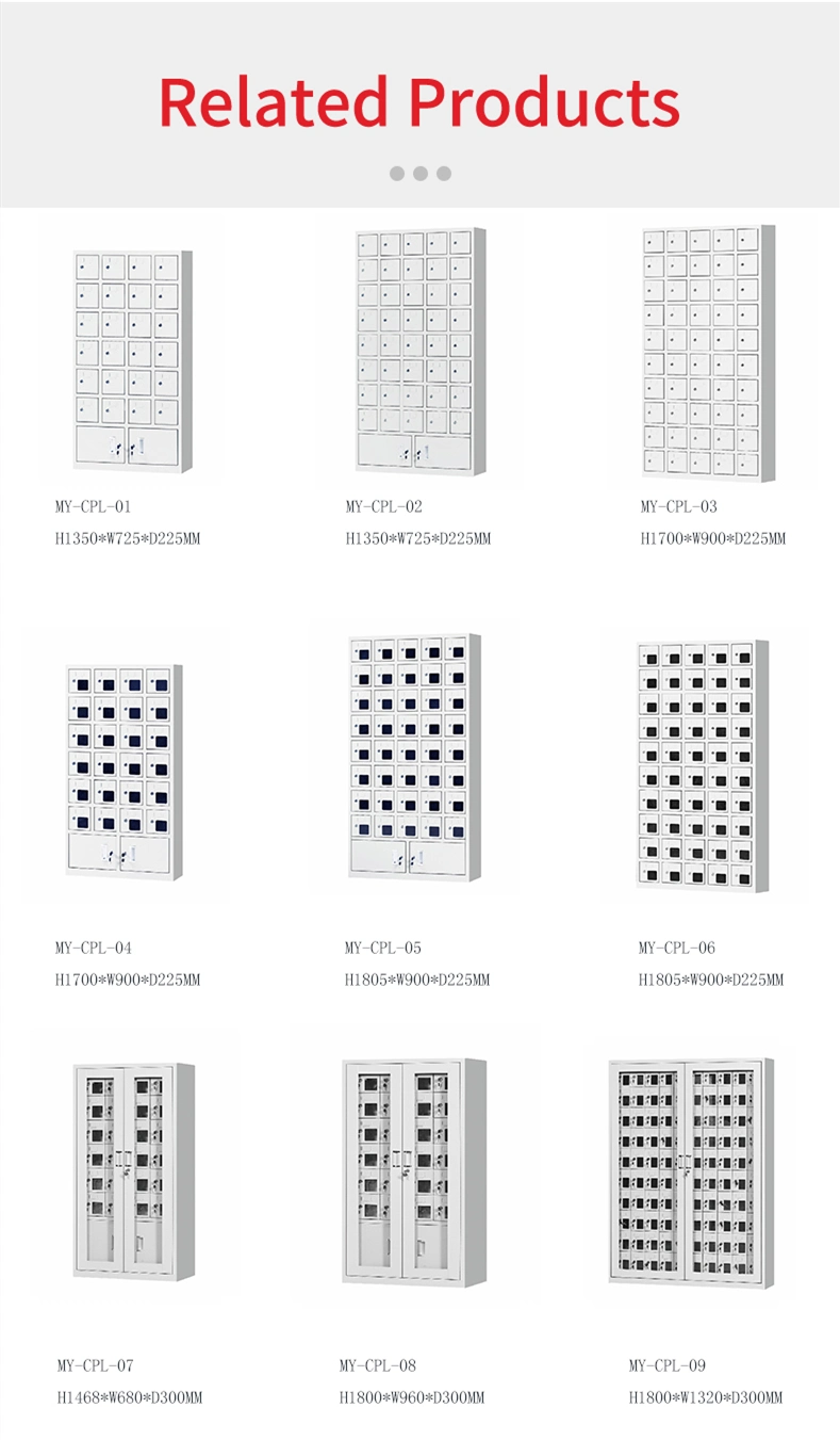 Accept Customized Acrylic Door USB Charging Cabinet with Lock 12/15/18/24/30 Doors Cell Phone Locker