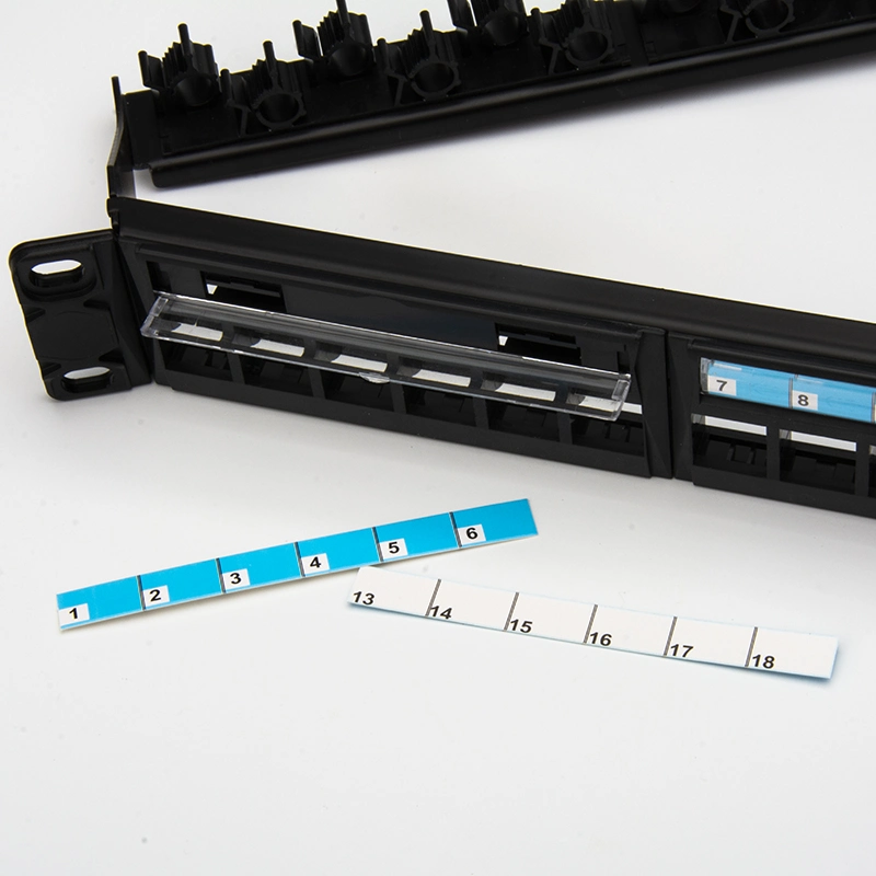 1u 24 Port UTP RJ45 Keystone Jack Blank 19” V-Angle Patch Panel