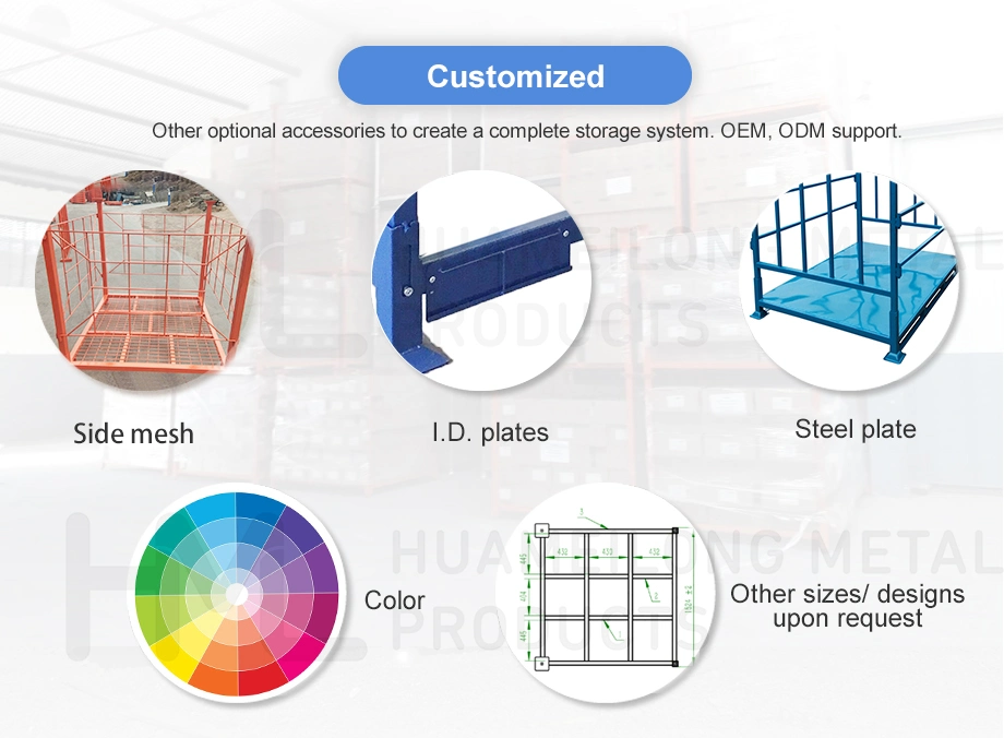 Custom Design Available Stillage Portable Stacking Textile Frame Industrial Open Deck Racks