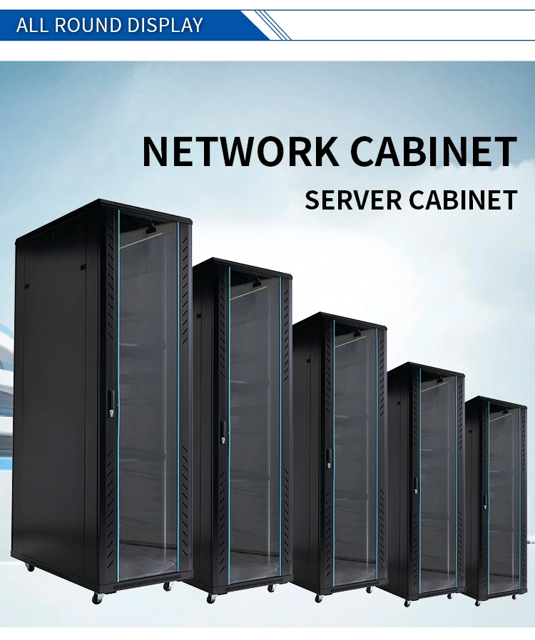 2u 37u 42u Standard 19 Inch Data Center Server Rack 42u Floor Standing Glass Door Network Cabinet