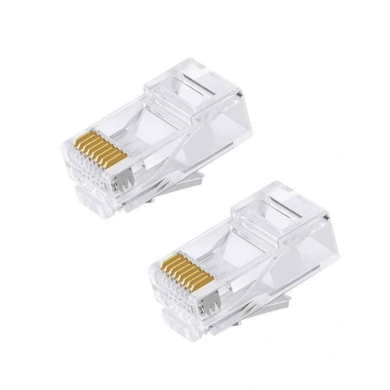 UTP RJ45 CAT6 Modular Plug for Network LAN Cable 8p8c 3 Tips (Forks) Ethernet Cable Crimp 8 Pin Connector