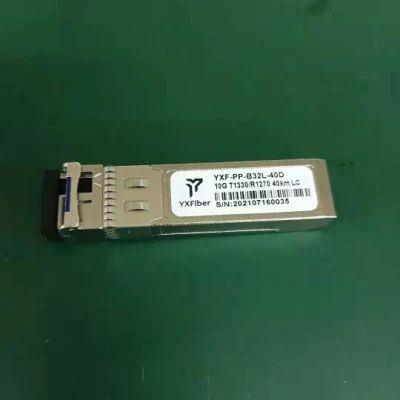 SFP+ 광섬유 송수신기 10g 1330/1270nm Bidi SFP 모듈식 데이터 커넥터 40km